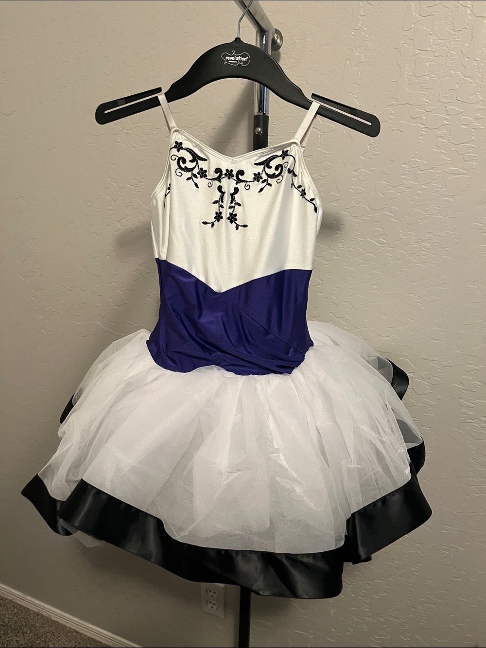 Revolution White, Purple and Black Tulle Ballet Dress